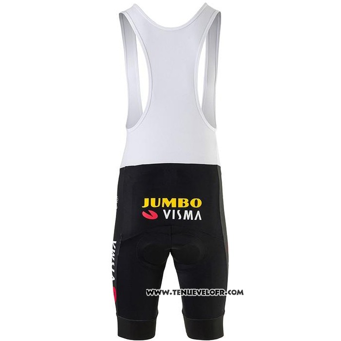 2020 Maillot Cyclisme Jumbo Visma Jaune Bleu Manches Courtes et Cuissard